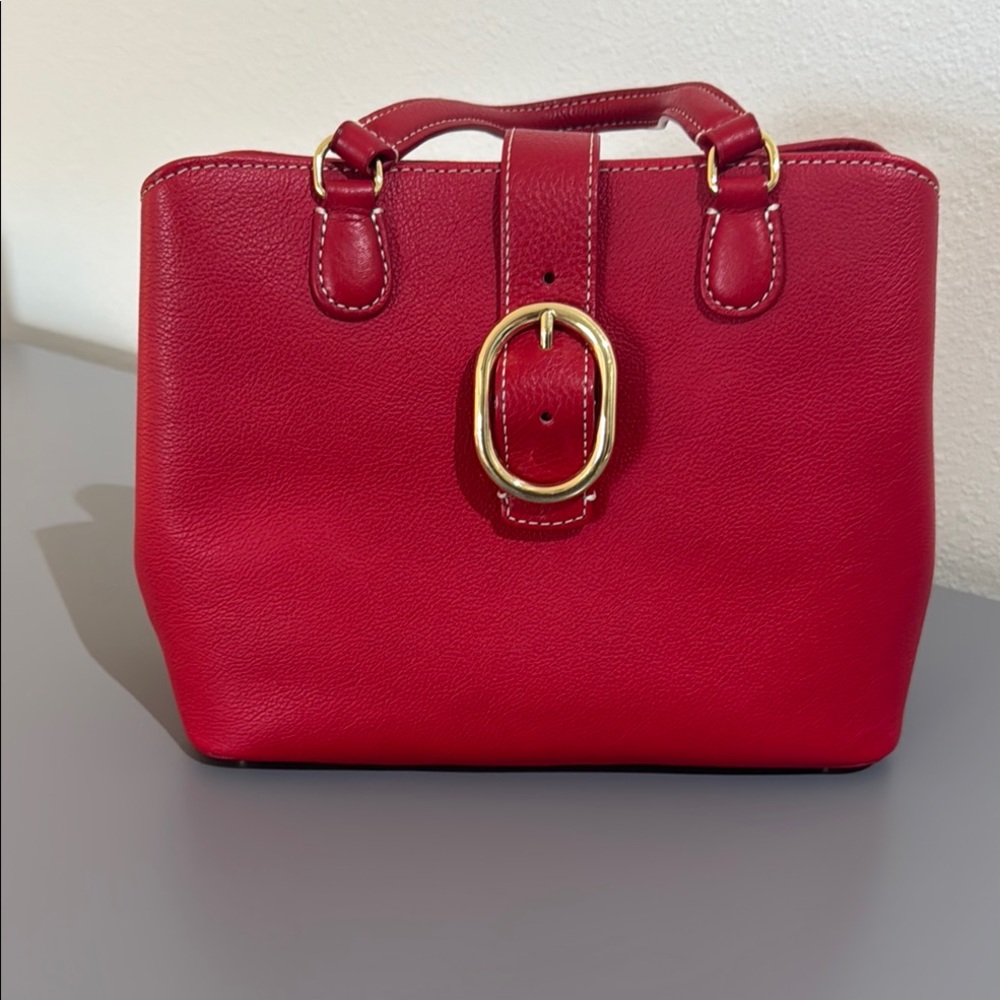 Elegant Red Leather Handbag